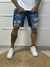 Bermuda Jeans c/ respingos e rasgos - 8099 - loja online