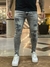Calça Super Skinny Cinza c/rasgos a laser REF:181 - loja online