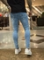 Calça Super Skinny Azul Média c/ Rasgos a laser e Avol ref:9111 - LLeva Denim