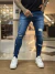 Calça Super Skinny escura c/ rasgos e avol lateral REF: 031 - LLeva Denim