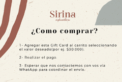 Gift Card Sirina - comprar online