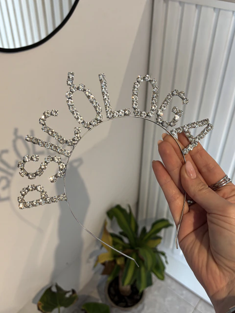 Vincha de strass PSICÓLOGA