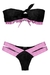 Bikini Negro con Detalles Lila - tienda en línea