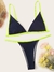Bikini Azul Marino con Detalle Neon
