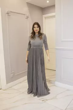 REIZEL PLATEADO PLISADO VESTIDO - tienda online