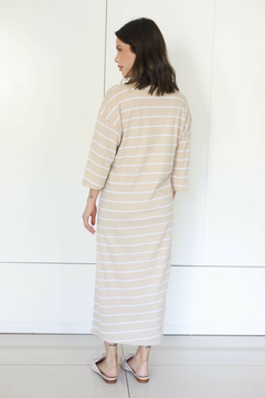 ANI RAYAS BEIGE VESTIDO - tienda online