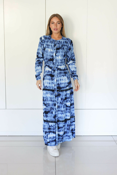 NEJAMA AZUL ESTAMPADO VESTIDO