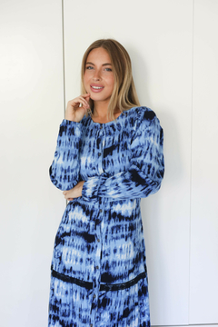 Imagen de NEJAMA AZUL ESTAMPADO VESTIDO