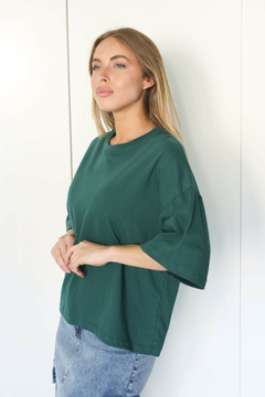 OVER CORTA VERDE MILITAR REMERA - comprar online
