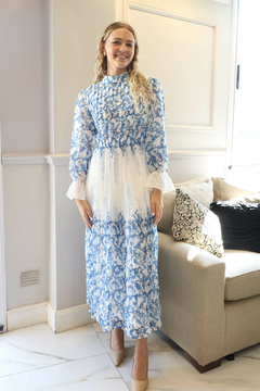 Imagen de CIELO AZUL BLANCO VESTIDO