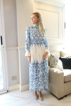 CIELO AZUL BLANCO VESTIDO - Orlibbi