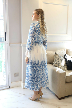 CIELO AZUL BLANCO VESTIDO - tienda online