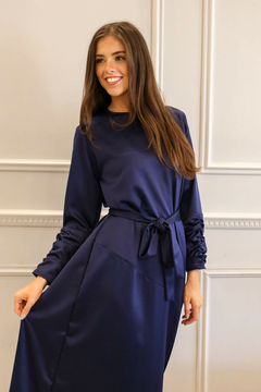 AMANDA AZUL MARINO VESTIDO - tienda online