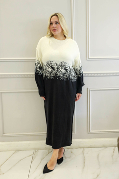 PIXEL NEGRO BLANCO VESTIDO - Orlibbi