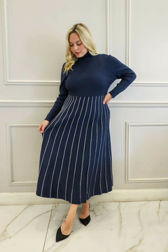 MENDOZA AZUL VESTIDO - Orlibbi