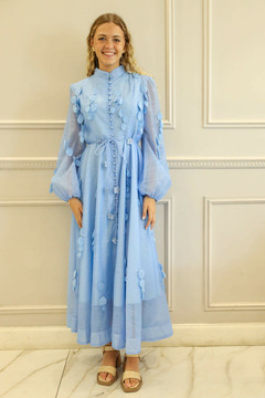 BLUE CELESTE VESTIDO - Orlibbi