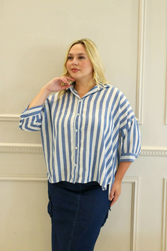 PATRI AZUL Y BLANCO CAMISA - comprar online