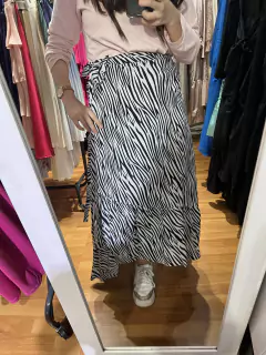 POLLERA PAREO BLANCO/NEGRO - comprar online