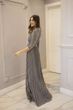 REIZEL PLATEADO PLISADO VESTIDO