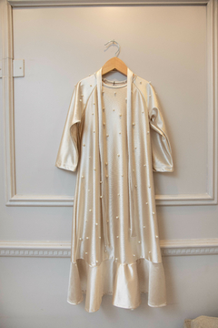CAMILI VESTIDO FULL PERLAS CREMA - comprar online