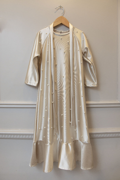 CAMILI VESTIDO FULL PERLAS CREMA