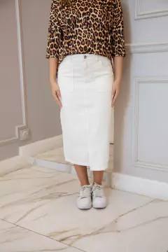 NADINE DENIM NATURAL FALDA - comprar online