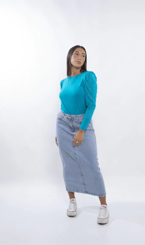 PRINCESA GLAMOUR TURQUEZA REMERA - comprar online