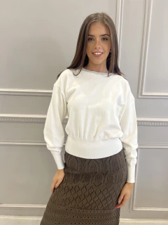 BRILLOS BLANCO SWEATER - Orlibbi