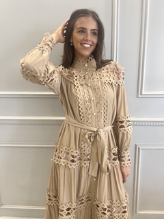 MARTA BEIGE VESTIDO - tienda online
