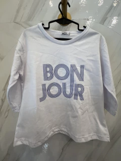 BONJOUR CELESTE CON BLANCO NIÑA - comprar online