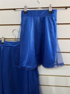 LAILA AZUL POLLERA DE TUL CON BRILLITOS - comprar online