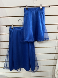 LAILA AZUL POLLERA DE TUL CON BRILLITOS en internet