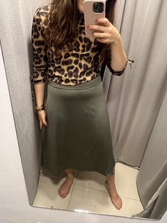 RINA VERDE MILITAR POLLERA DE LYCRA CON BIKER en internet