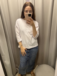 OVER BLANCA MANGA TRES CUARTO REMERA - comprar online