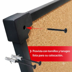 Pizarra Corcho marco PVC 40x60cm - comprar online