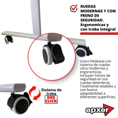 Pedestal metálico con ruedas - tienda online