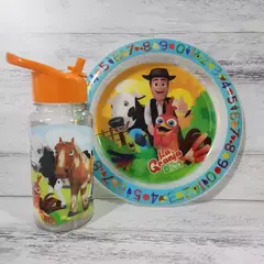 BLISTER PLATO + BOTELLA STRAW TOP PERSONAJES - tienda online