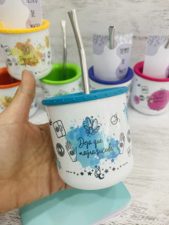 Imagen de MATE SUBLIMADO DISEÑO/ FRASE CON BOMBILLA