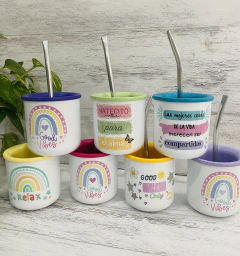 MATE SUBLIMADO DISEÑO/ FRASE CON BOMBILLA - comprar online