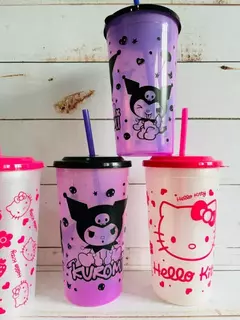 VASO CON TAPA Y SORBETE PERSONAJES en internet
