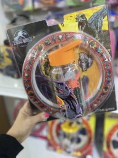 BLISTER PLATO + BOTELLA STRAW TOP JURASSIC - comprar online