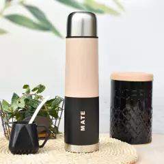 TERMO CON VINILO ACERO 1 LITRO - mayoristaserma
