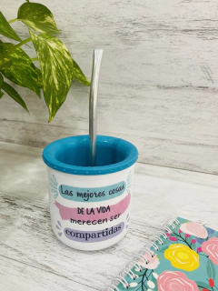 MATE SUBLIMADO DISEÑO/ FRASE CON BOMBILLA - tienda online