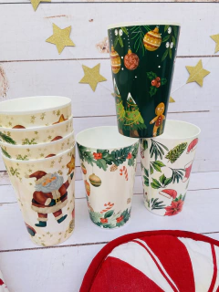 VASO PLASTICO ESTAMPADO NAVIDAD 400cc