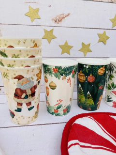 VASO PLASTICO ESTAMPADO NAVIDAD 400cc - comprar online