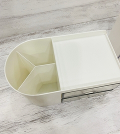 ORGANIZADOR DE ESCRITORIO/ MAQUILLAJES CHICO 2 CAJONES TRANSPARENTES - comprar online