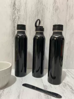 BOTELLA ALUMINIO LISA NEGRA