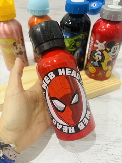 BOTELLA ALUMINIO 400ML PERSONAJES - mayoristaserma