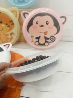 BOWL INFANTIL CON TAPA ANIMALES - comprar online