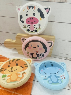 BOWL INFANTIL CON TAPA ANIMALES en internet